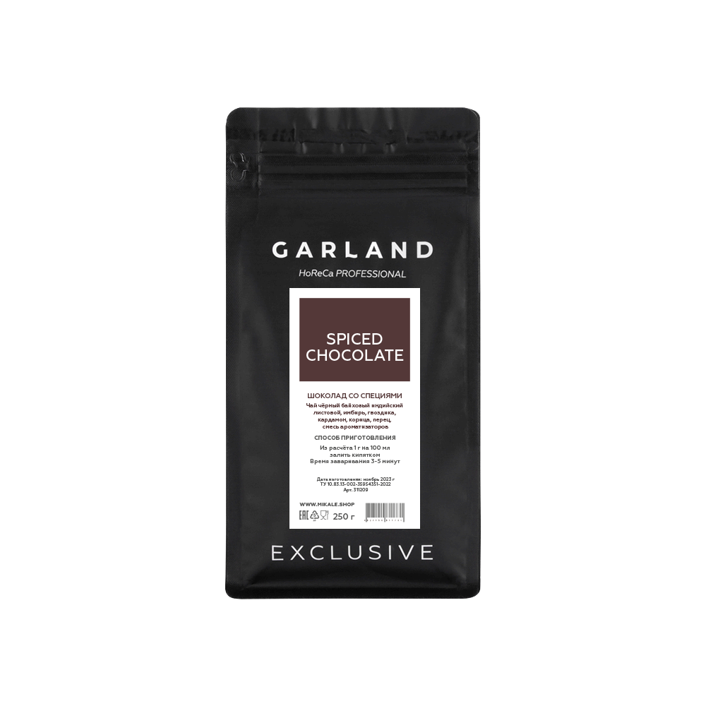 Чай GE черный листовой ароматизированный с добавками 250г Шоколад со специями(SpicedChocolate)311209